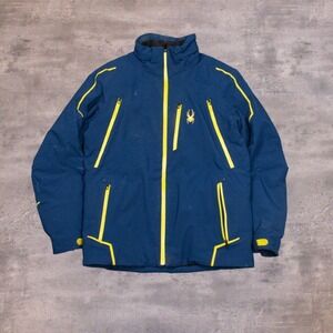 Spyder Leader GTXC Ski  Performance Ski Jacket Navy Blue Gore-Tex Jacket